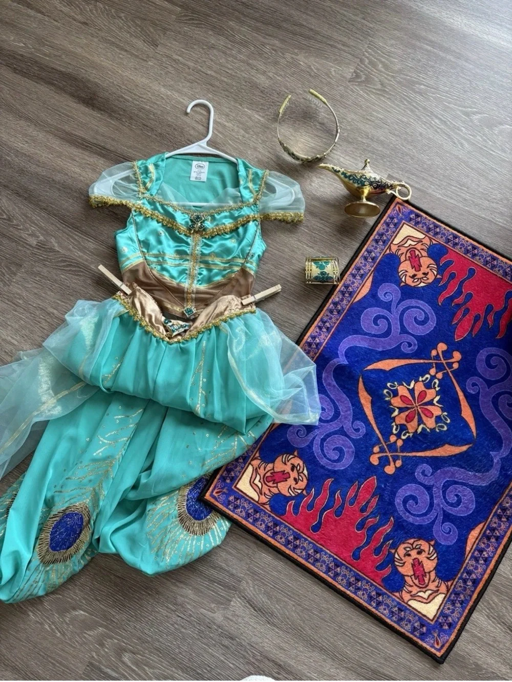 Disney Teal and Gold Princess Dress Costume